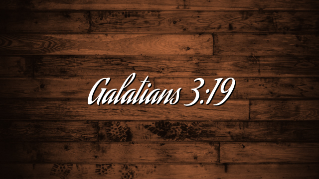 Galatians 3:19