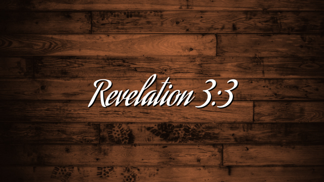 Revelation 3:3