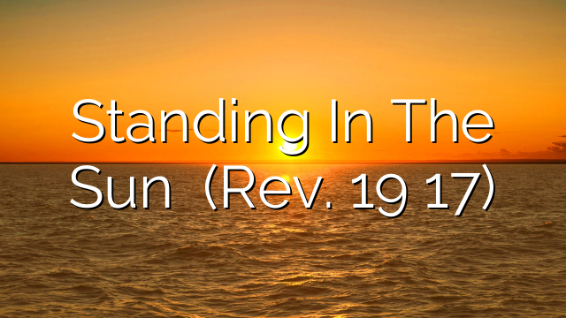 Standing In The Sun   (Rev. 19 17)