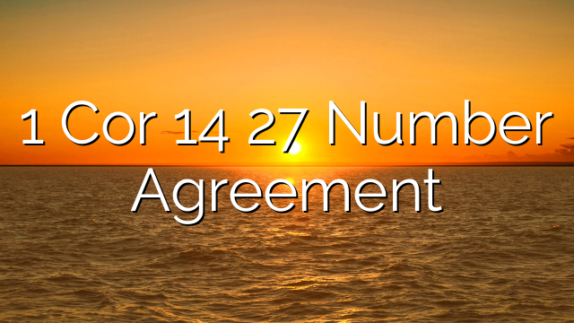 1 Cor 14 27  Number Agreement