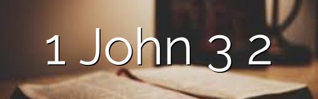 1 John 3 2